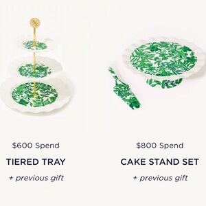 Lilly Pulitzer Cake Plate and Tier Stand